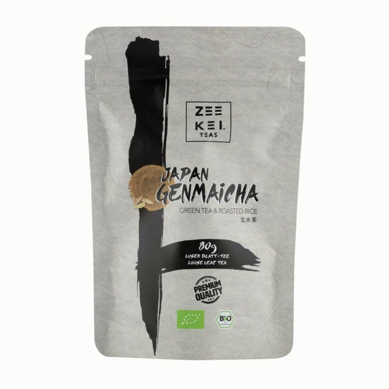 Japanischer Bio Gruentee Genmaicha in 80g Beutel von Matchamagic