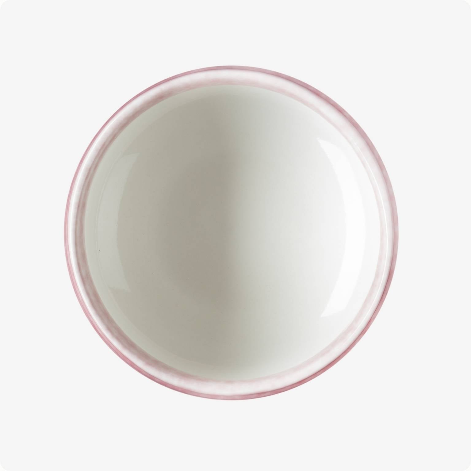 Rosa Matcha Schale , handgefertigt mit Hochglanzlasur, zur Zubereitung von Matcha