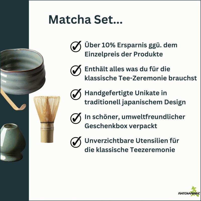 Überblick zu den Eigenschaften des Matcha Sets Tiruburu