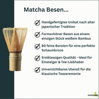 Thumbnail for Überblick zu den Eigenschaften vom Matcha Bambusbesen 