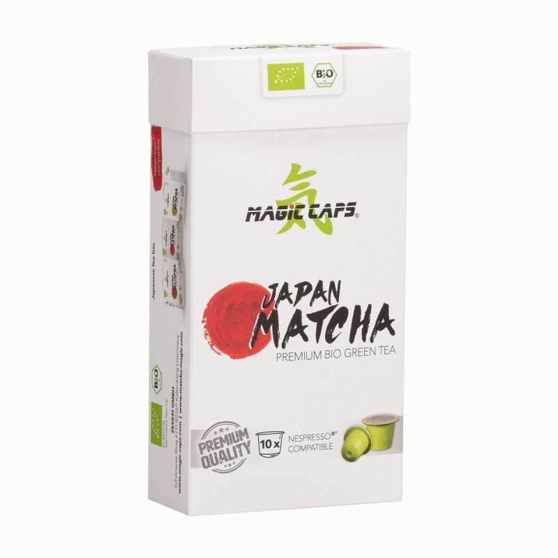 10 Nespresso kompatible Matcha Tee Kapseln mit 1,5 Gramm Matcha je Kapsel 
