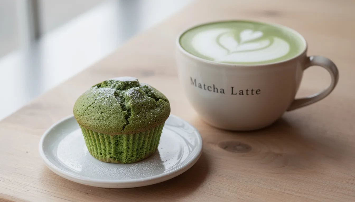 Matcha Muffins – saftige Grüntee-Muffins mit weißer Schokolade