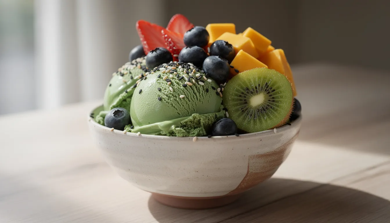 Matcha Eis Rezept ohne Eismaschine