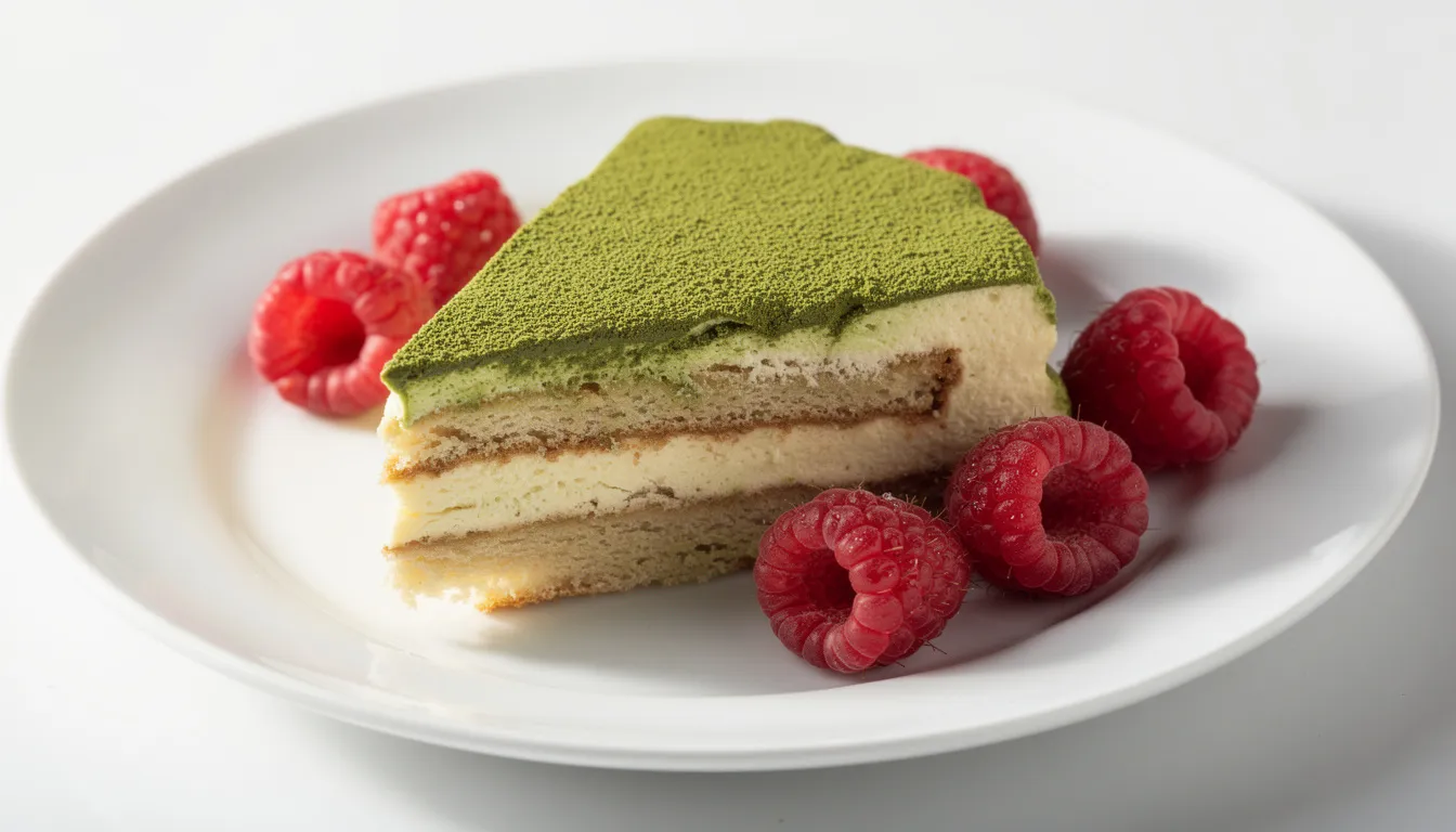 Matcha Tiramisu Rezept mit Mascarpone, Löffelbiskuits und Matchapulver – cremiges Grüntee-Dessert ohne Backen