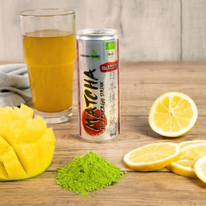 Bio Matcha Energy Drink mit Mango Citrus Geschmack