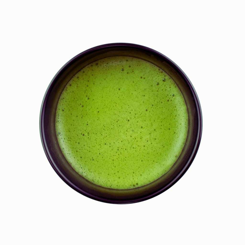 Matcha Samurai in Matcha Schale serviert