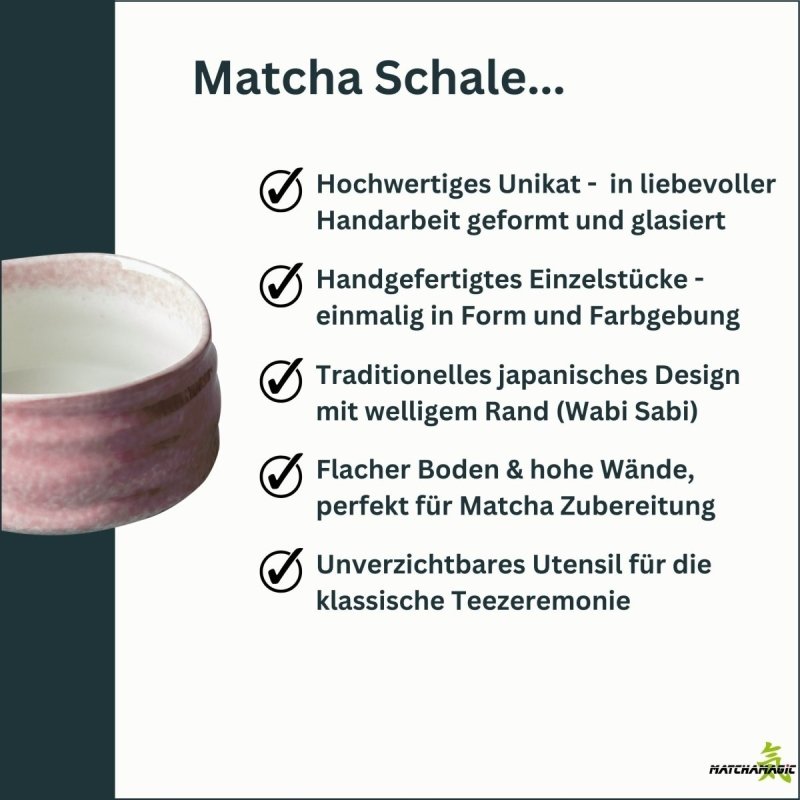 Überblick zu den Eigenschaften der Matcha Schale Pinku