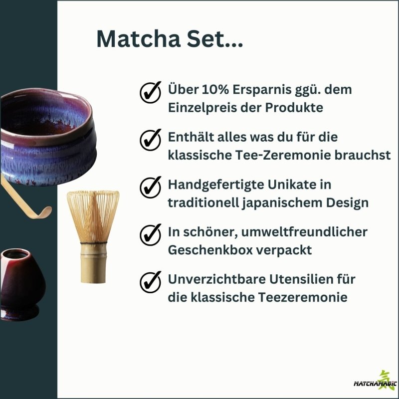 Überblick zu den Eigenschaften des Matcha Sets Murasaki