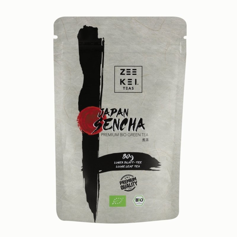 Japanischer Bio Gruentee Sencha in 80g Beutel von Matchamagic